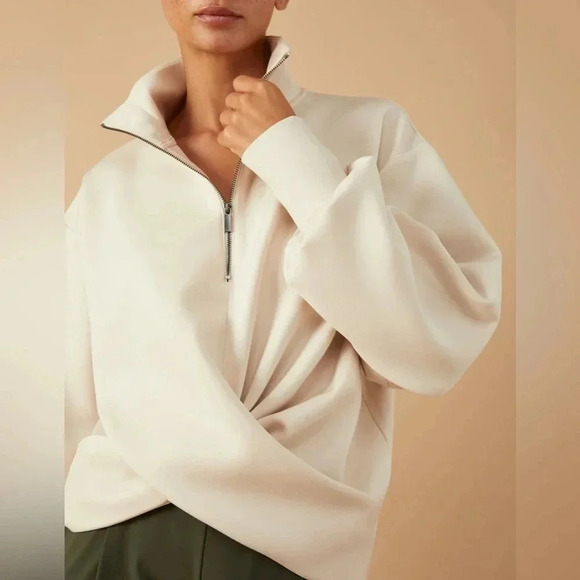 ADAY Tops - ADAY With a Twist Pullover Size  XL Color Sand